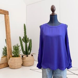 Banana Republic Factory Cold Shoulder Ruffle Blouse